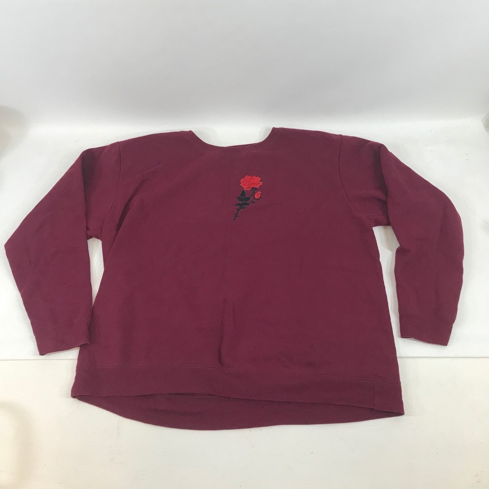 red/pink sweatshirt